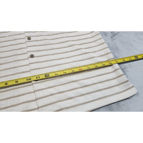 The Commons Men's Small Off White Slub Short Sleeve Button Down Shirt NWT - Picture 9 of 9